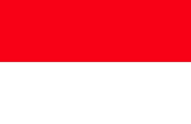 Flag of Indonesia. 