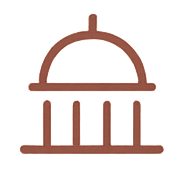 Icon for government building. 