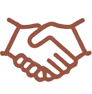 Icon for handshaking. 
