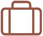 Icon for travel bag. 