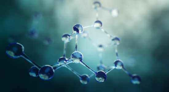 3D illustration of molecule model, crystal hexagonal structure.