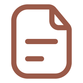 Minimal document icon with a bent corner.